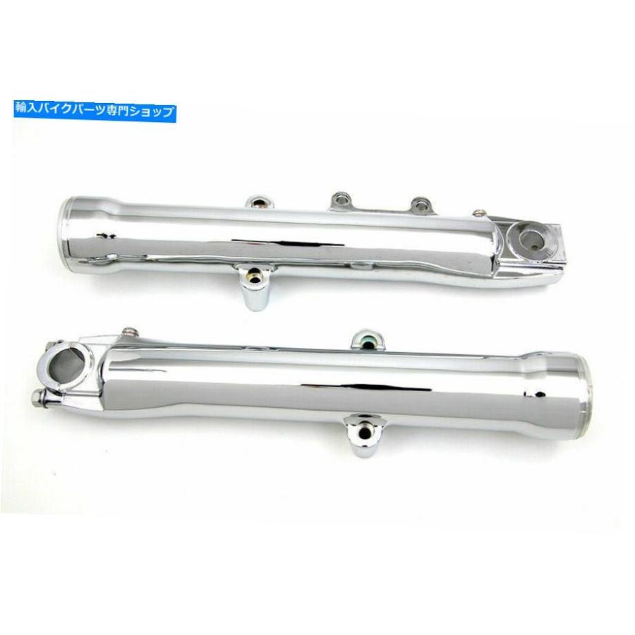 クロームパーツ V-Twinによるハーレーダビッドソンのためのクロム下フォークスライダーセット Chrome Lower Fork Slider Set for Harley Davidson by