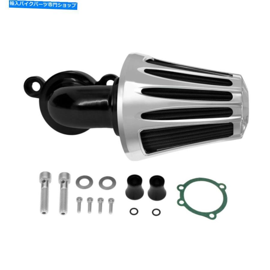 クロームパーツ Harley Sportster XL 2004-2021のためのクロムカット逆エアクリーナフィルターフィルターフィット Chrome Cut Inverted Air Cleaner Fの画像