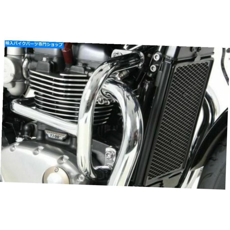 クロームパーツ Triumph Bonneville T100 /ブラックエンジンガード - Chrome Hepco＆Becker（2017年から） Triumph Bonneville T100/Black Engine Gua