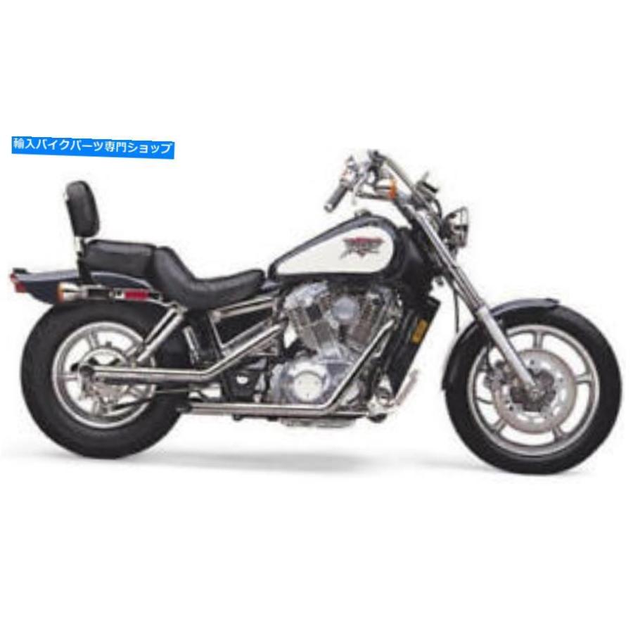 クロームパーツ コブラドラッグパイプ排気システムクロームフィットホンダVT1100Cシャドウ1100 87-96 Cobra Drag Pipes Exhaust System Chrome fits H