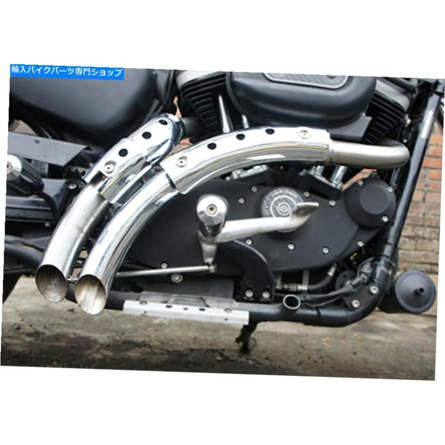 クロームパーツ クローム1-3 / 4マグナム排気ドラッグパイプセットHarley-Davidson Chrome 1-3/4 Magnum Exhaust Drag Pipe Set fits Harley-Davidson