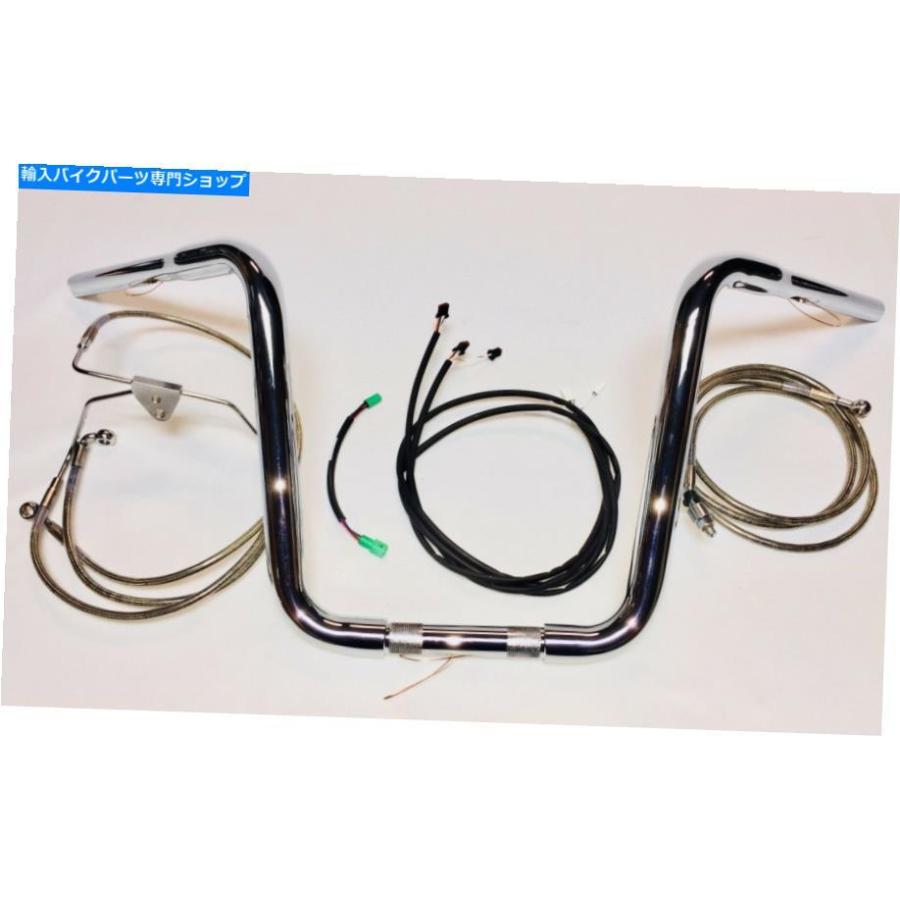 クロームパーツ 14 \"1.25 Chrome Apeハンドルバーパッケージキットハーレートゥールバッグ17 - 18 flhr 14\" 1.25 Chrome Ape Handlebar Package Kit H
