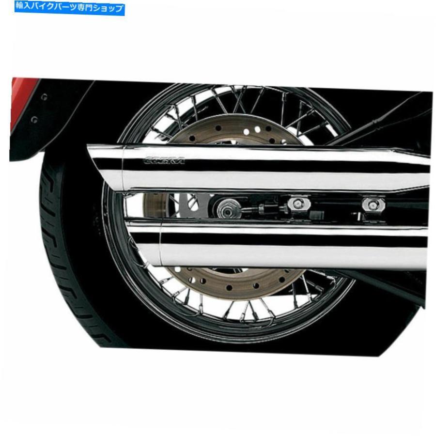 クロームパーツ COBRA 3 \"ハーレーダビッドソンXL 14-17 6031のための排気デュアルクロムマフラー Cobra 3\"" Exhaust Dual Chrome Mufflers For Harley"_2