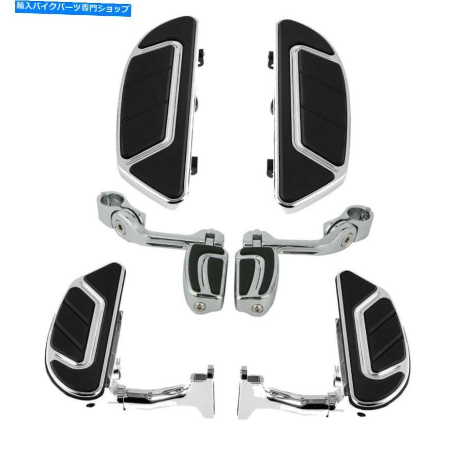 クロームパーツ エアフロードライバー客船ボードフットペグマウント1986-2020 Airflow Driver Passenger Floorboard Footpeg Mount For Harley Tourin