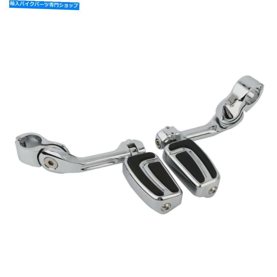 クロームパーツ エアフロードライバー客船ボードフットペグマウント1986-2020 Airflow Driver Passenger Floorboard Footpeg Mount For Harley Tourinの画像