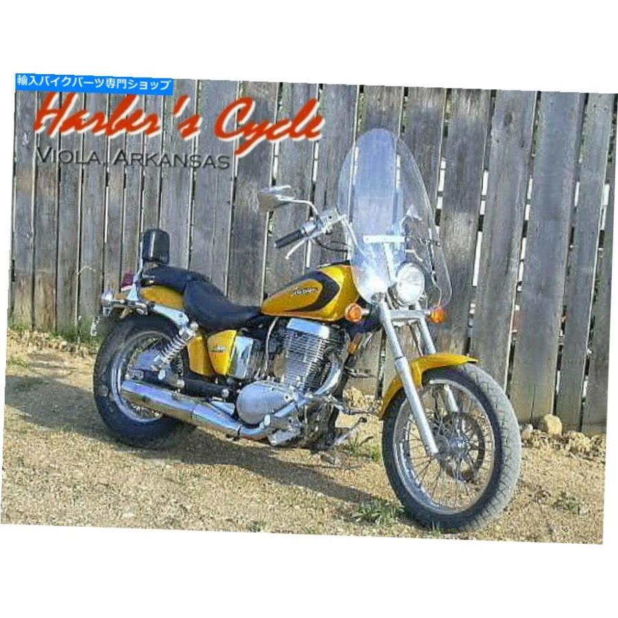クロームパーツ 鈴木対800侵入者VS800 - クリア22 \"Windshield W / Chromeハードウェア Suzuki VS 800 Intruder VS800 - Clear 22\"" Touring Windshiel"