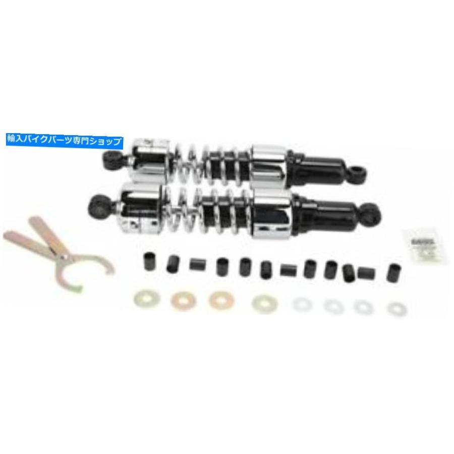 クローム部分品 プログレッシブサスペンション412シリーズスタンダードリアショック14.25 \"Cr412-4012C Progressive Suspension 412 Series Stand" バイク-その他フレーム関連用品-フレーム