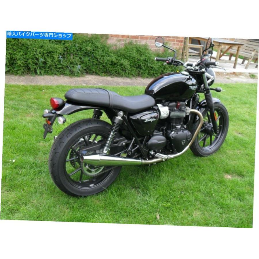 クロームパーツ Triumph Streetツイン排気ノーマンハイドトーガChrome Peashooter Mufflers HBS665 Triumph Street Twin Exhaust Norman Hyde Toga Ch