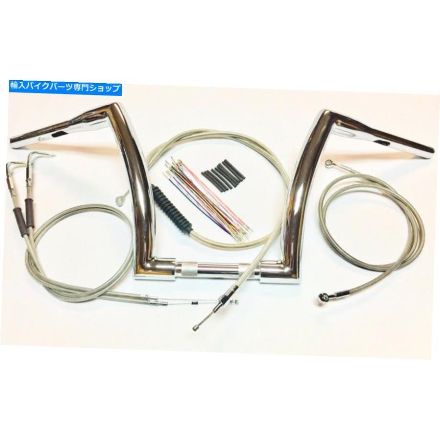 クロームパーツ 12 \"x 1 1/2\""スーパーファットクロームAPEハンガーハンガーハンドルハンドルキット11-15ハーリーフロリソフト 12\"" x 1 1/2\"" Super FAT"