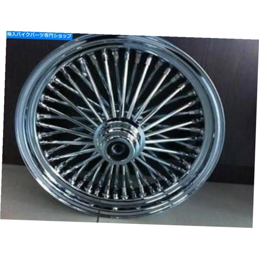 クロームパーツ Fat Spoke 16 \"前輪クロム07-17ハーレーソフトヘリテージスリムデラックス FAT SPOKE 16\"" FRONT WHEEL CHROME 07-17 HARLEY SOFTAIL H"