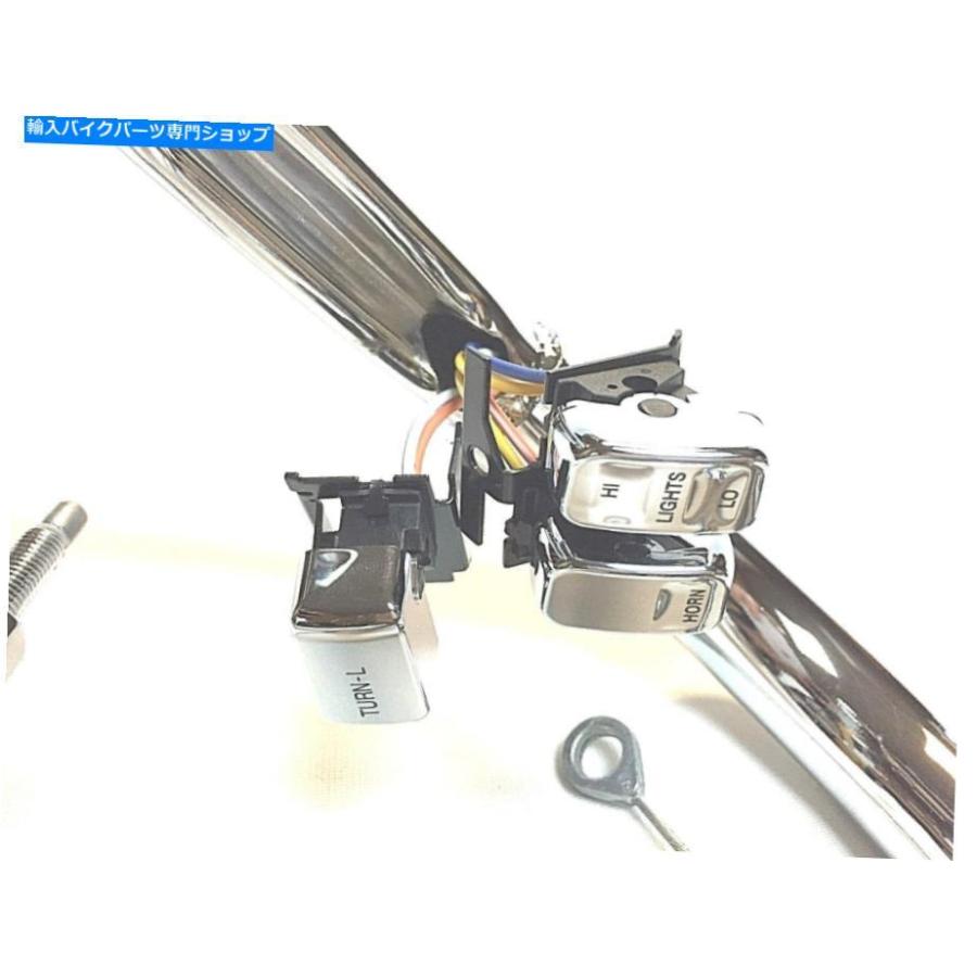 クロームパーツ 1 1/4 \"APEハンガー14\"" ChromeハンドルバーキットWスイッチ2009ハーリーフフスソフト 1 1/4 \"" Ape Hanger 14\"" Chrome Handlebar Kit W"_2