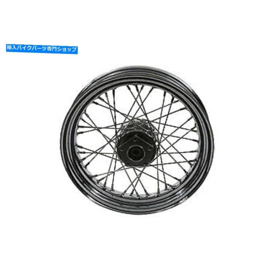 クロームパーツ レプリカ16 \"フロントスポークホイールFLST 1986-1996 Chrome REPLICA 16\" FRONT SPOKED WHEEL FLST 1986-1996 CHROME