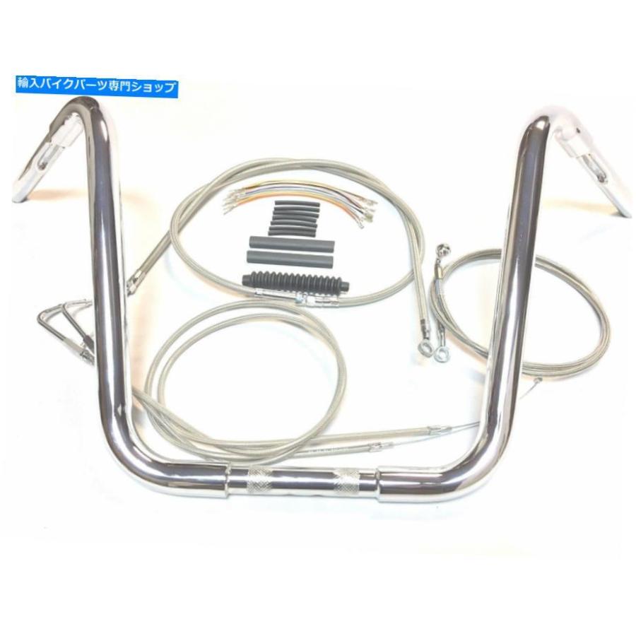 クロームパーツ 1 1/4 \"APEハンガー16\"" Chromeハンドルバーキット2009 FLHR 1 1/4 \"" Ape Hanger 16\"" Chrome Handlebar Kit 2009 FLHR"