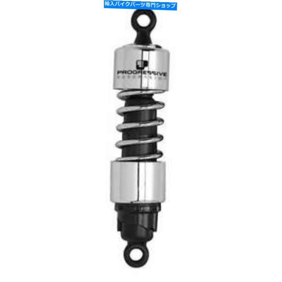 クロームパーツ プログレッシブサスペンション412シリーズショック12.6 \"; Chrome 12.6\" Dyna Glide Progressive Suspension 412 Series Shocks; 12.6