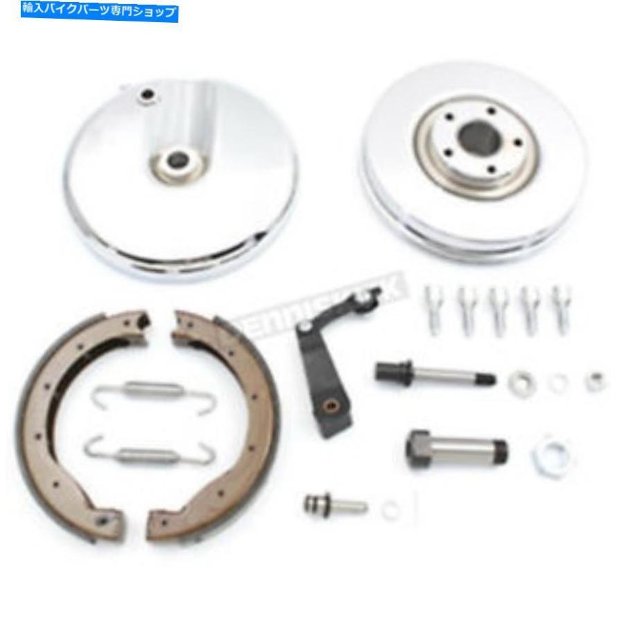 クロームパーツ V-Twin製造クロム前面右側ブレーキバッキングプレートキット - 23-9222 V-Twin Manufacturing Chrome Front Right Side Brake Backing