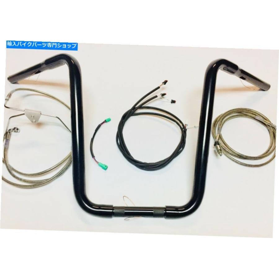 クロームパーツ 16 \"1.25ブラックAPEハンドルバーキットハーレイタフバッガー17 - 18 FLTRロードグライド 16\"" 1.25 Black Ape Handlebar Kit HarleyTo"