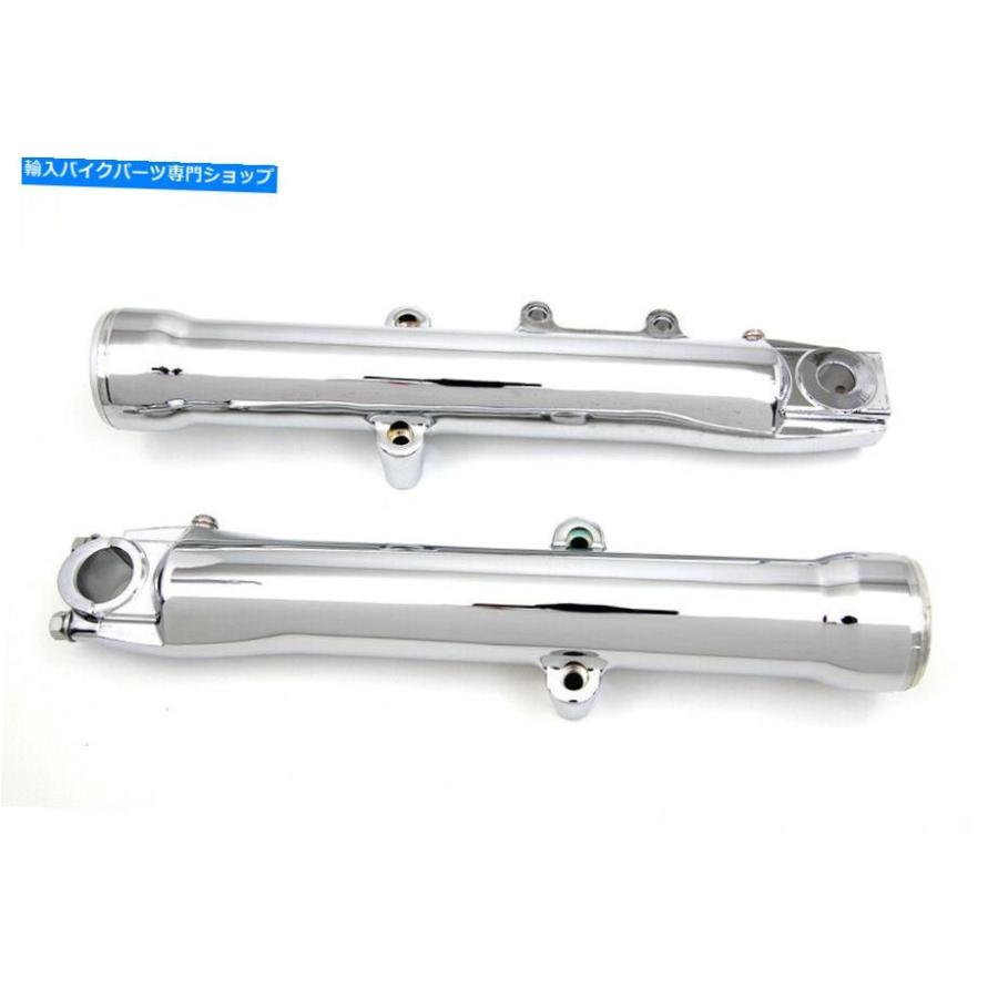クロームパーツ Chrome Lower Forkスライダセットはハーレー - ダビッドソンにフィットします Chrome Lower Fork Slider Set fits Harley-Davidson