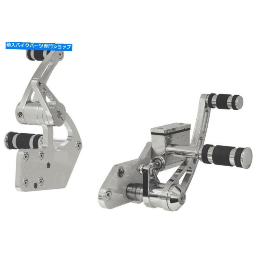 クロームパーツ Harley Big Twin 4 Speed Y1用V-Factor Chrome Briet Forward Control Kit 45889 V-Factor Chrome Billet Forward Control Kit 45889