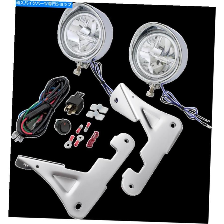 クロームパーツ クロームペアLEDドライビングスポットライト98-19ハーレーツーリングバッガーFLHX FLHXS Show Chrome Pair LED Driving Spot Lights 9