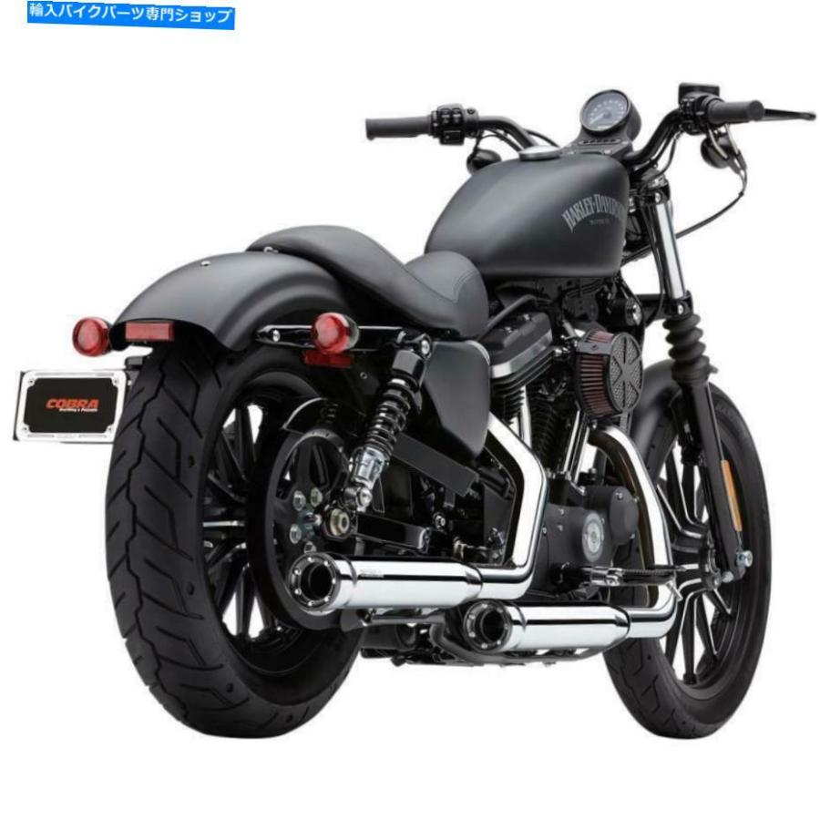 クロームパーツ COBRA 6054 3 Racepro Tips Chromeを使ったスリップオンマフラー Cobra 6054 3in. Slip-On Muffler with RacePro Tips Chrome