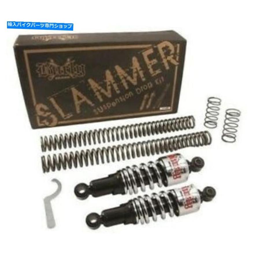 クロームパーツ バーリーB28-1000スラムャサスペンションドロップキットクロム Burly B28-1000 Slammer Suspension Drop Kit Chrome
