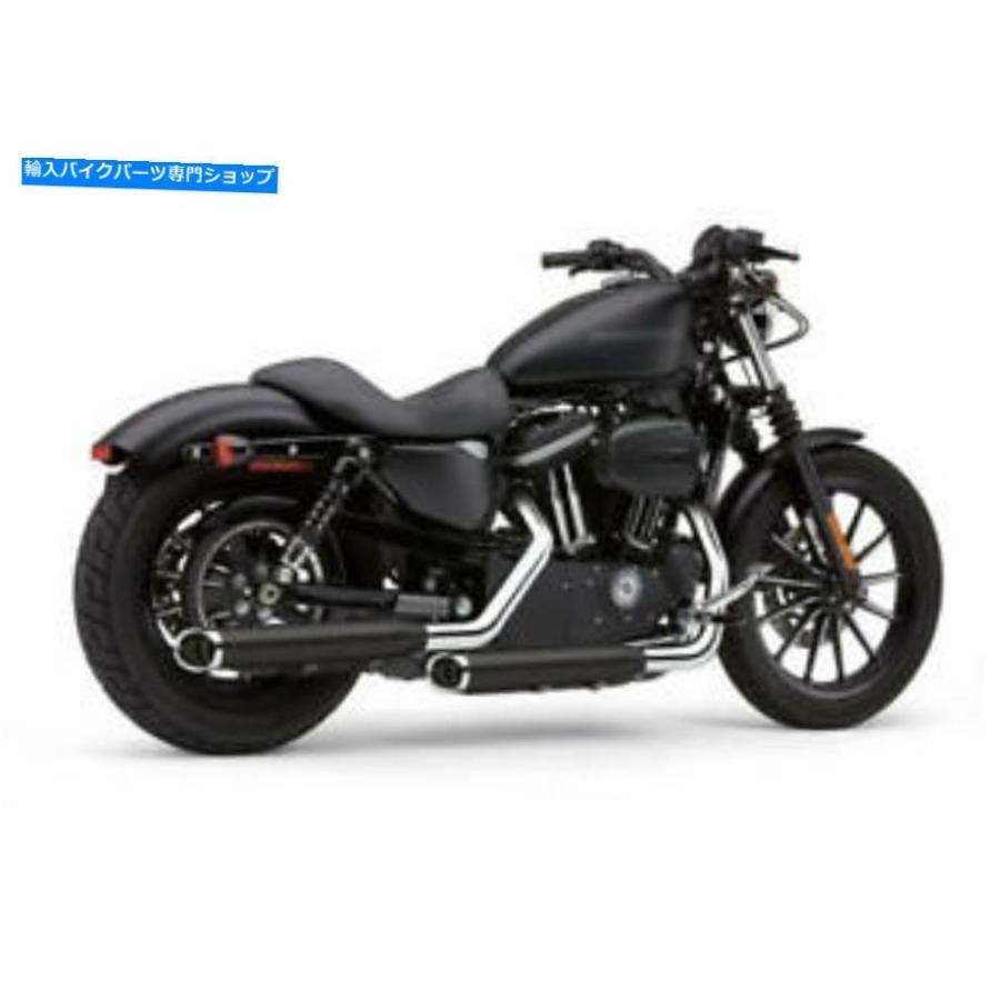 クロームパーツ COBRA 3 \"クロムのヒントと黒のスリップオンマフラー＃6030RBハーレーダビッドソン Cobra 3\" Slip-On Mufflers Black with Chrome Tip
