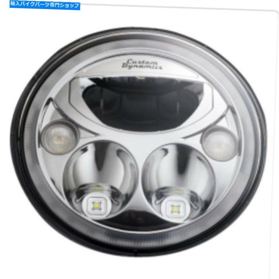 クロームパーツ カスタムダイナミクス5.75 \"TrueBeam LEDヘッドランプクロームCDTB-575-C Custom Dynamics 5.75\"" Truebeam LED Headlamp Chrome CDTB-"