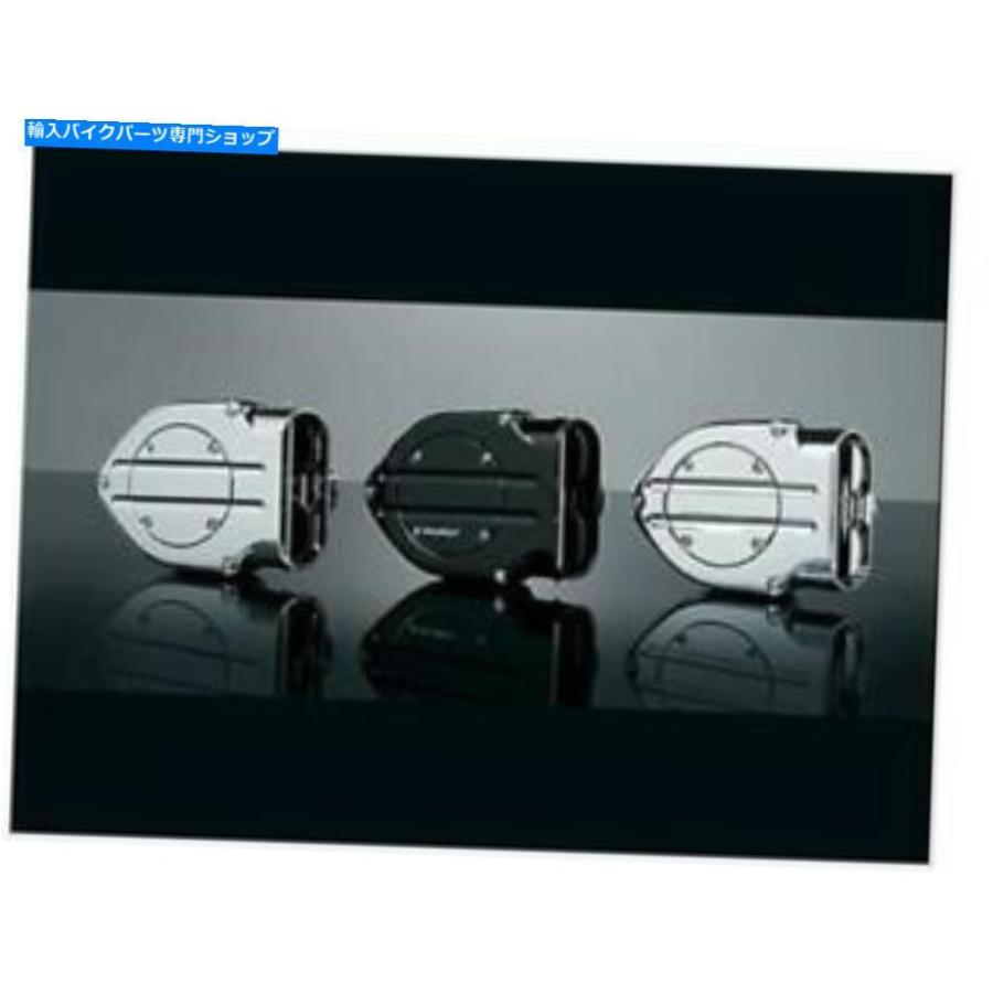 クローム部分品 クライャキン9990生き血溝超チャージャー - Cr血の溝付き添い人クローム体 Kuryakyn 9990 Blood Groove Hypercharger - Chrome Body with フレーム-バイク-その他フレーム関連用品