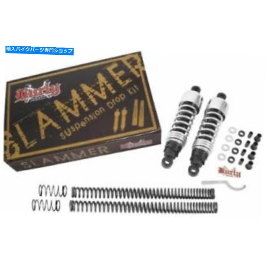 クロームパーツ バリーブランド - スラマー吊り下げキット、クロム（B28-1003）下降77-5203 Burly Brand - Slammer Suspension Drop Kit,Chrome (B28-