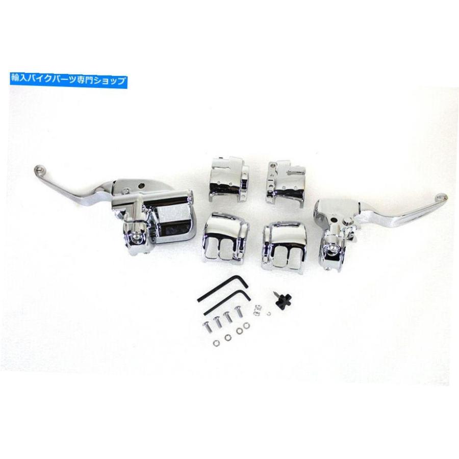 クローム部分品 ハンドルバーコントロールキットクロームはハーレー - ダビッドソンを相応うします Handlebar Control Kit Chrome fits Harley-Davi バイク-その他フレーム関連用品