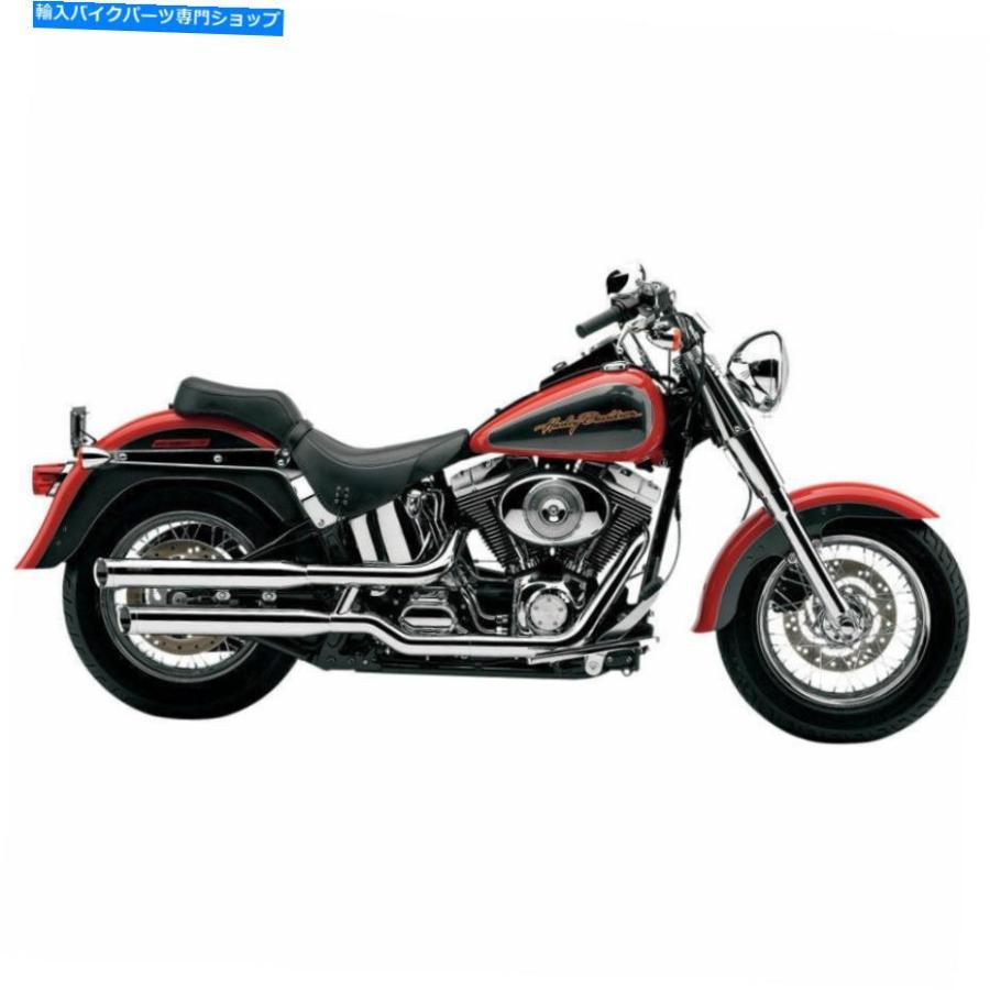 クロームパーツ COBRA 3 \"ハーレーダビッドソンFLSTF 07-17 6001のための排気デュアルクロムマフラー Cobra 3\"" Exhaust Dual Chrome Mufflers For Har"
