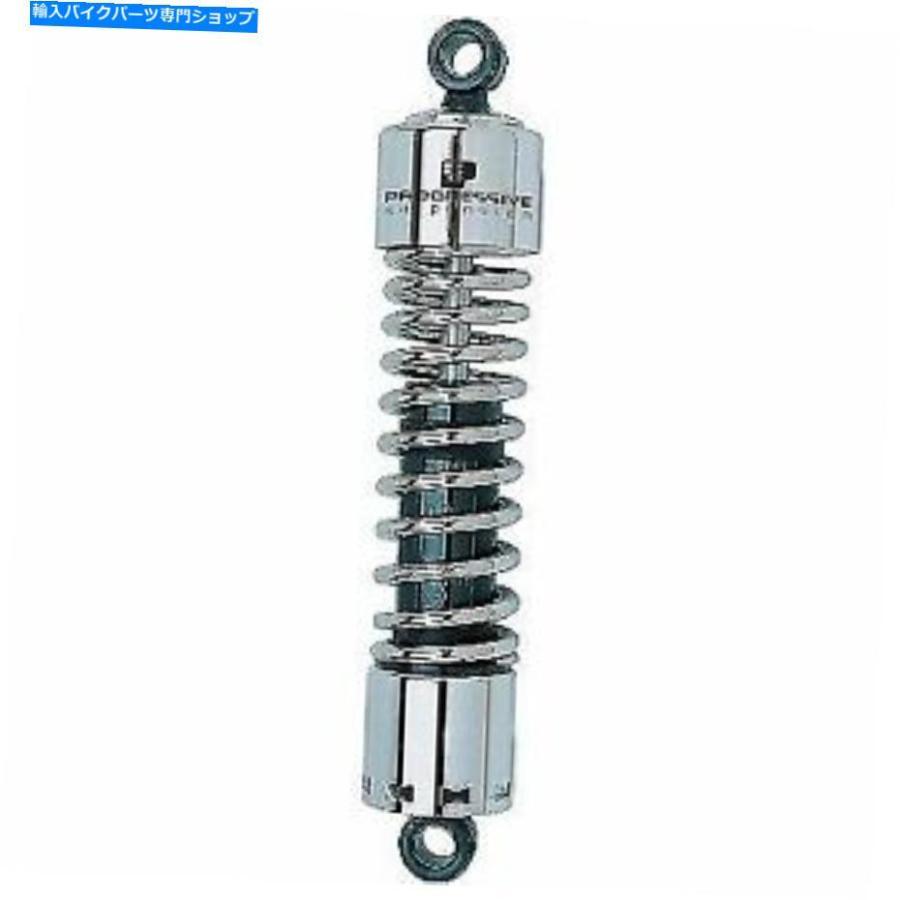 クロームパーツ Harley-Davidsonのためのプログレッシブサスペンション412クロム12-1 / 2 \"頑丈な衝撃 Progressive Suspension 412 Chrome 12-1/2\"" He"