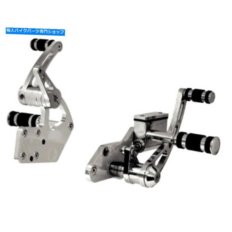 クロームパーツ ビレットクロームフォワードコントロール5/8ボアハーレーダビッドソンソフト1986-1999カスタム Billet Chrome Forward Controls 5/8 Bの画像