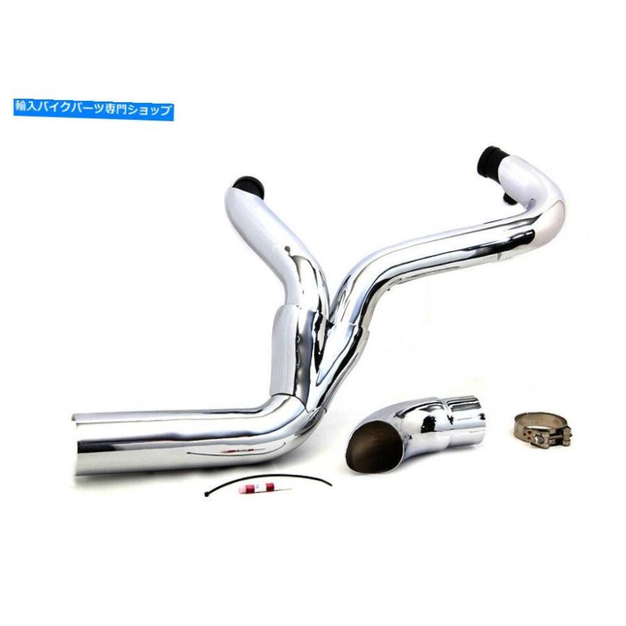 クロームパーツ 2排気ヘッダーツインカムドレッサーツーリングFLT 2007-2016レイクタイプ 2 into 1 Exhaust Headers Twin Cam Dresser Touring FLT 20の画像