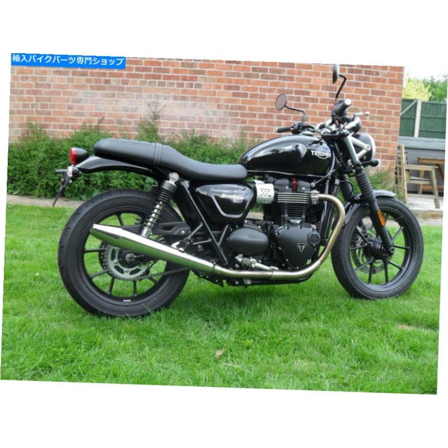 クローム部分品 Triumph Street Twinはノーマンハイドピアスツァークロムトーガサイレンサー TRIUMPH STREET TWIN EXHAUSTS NORMAN HYDE PEASHOOTER C フレーム-バイク