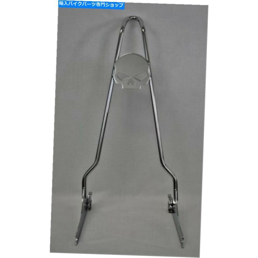 クロームパーツ Chrome 2006-2017 DYNAクイックリリーススカルシスバー - 24 \" CHROME 2006-2017 Dyna Quick Release Skull Sissy Bar - 24\"