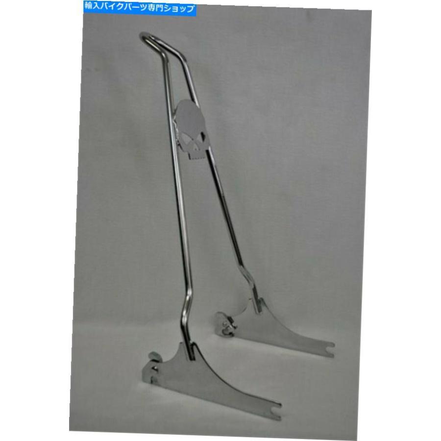 クロームパーツ Chrome 2006-2017 DYNAクイックリリーススカルシスバー - 24 \" CHROME 2006-2017 Dyna Quick Release Skull Sissy Bar - 24\"の画像
