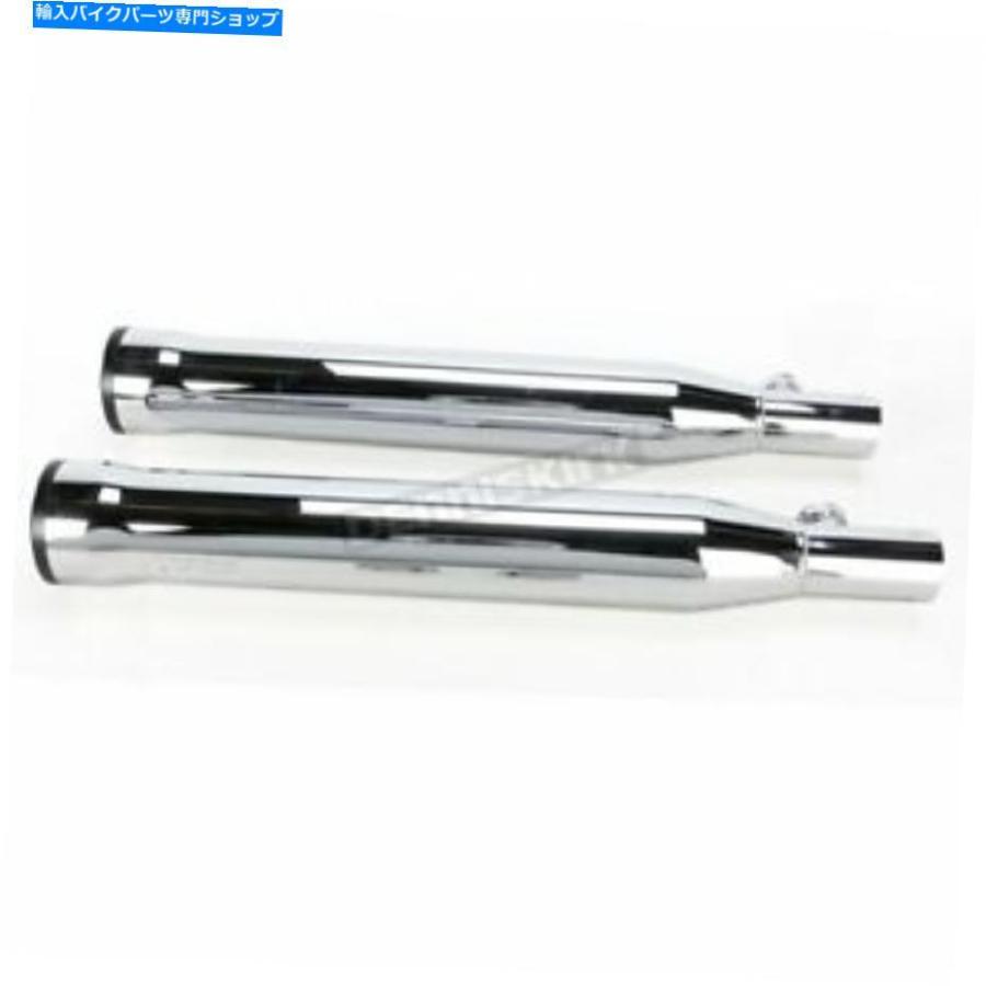クロームパーツ COBRA Chrome 3 In。スリップオンマフラー/ブラックレースプロのヒント - 6054（CAへの船なし） Cobra Chrome 3 in. Slip-On Mufflers