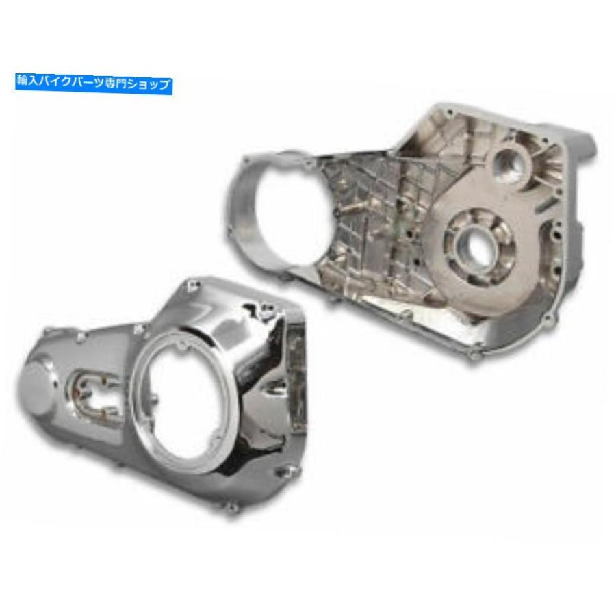 クロームパーツ Harley DavidsonによるChromeプライマリカバーセットV-Twin Chrome Primary Cover Set for Harley Davidson by V-Twin