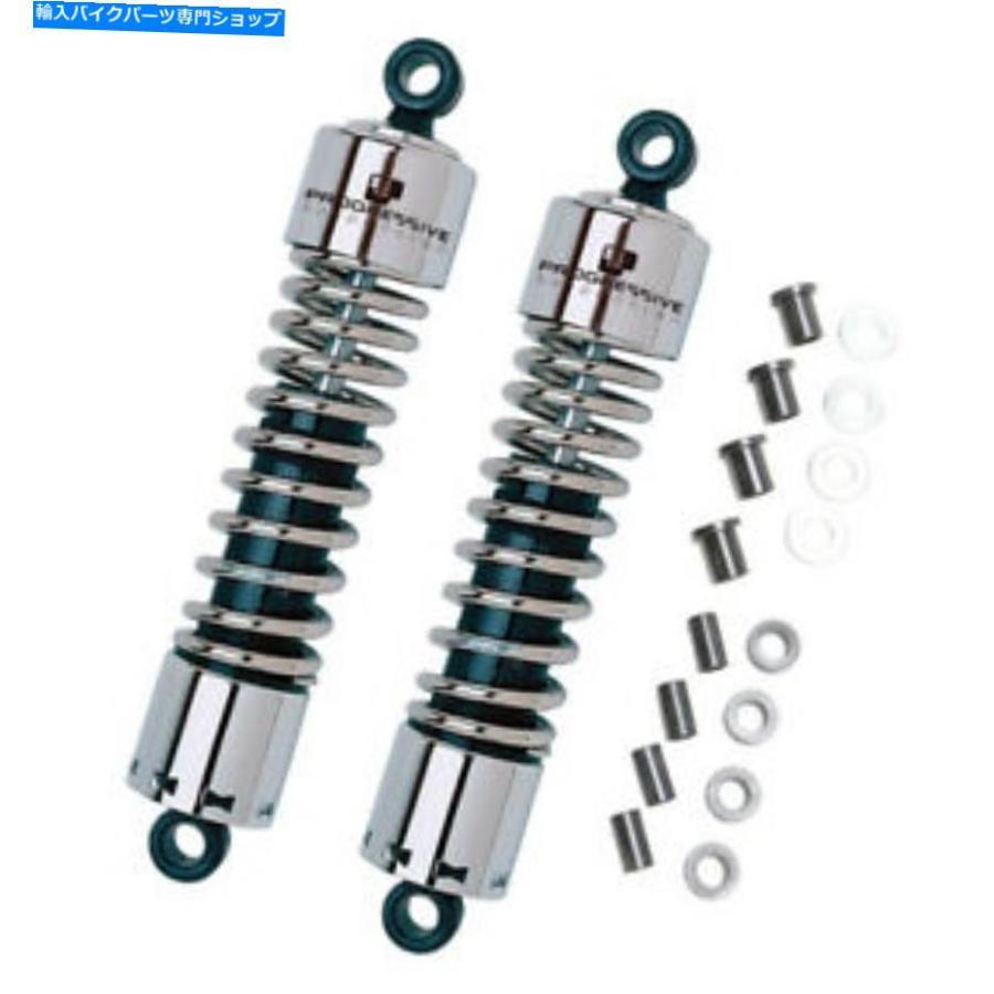 クロームパーツ プログレッシブサスペンション412ハーレーショック11.0 \"クロム（412-4067C） Progressive Suspension 412 Harley Shocks 11.0\"" Chrom"