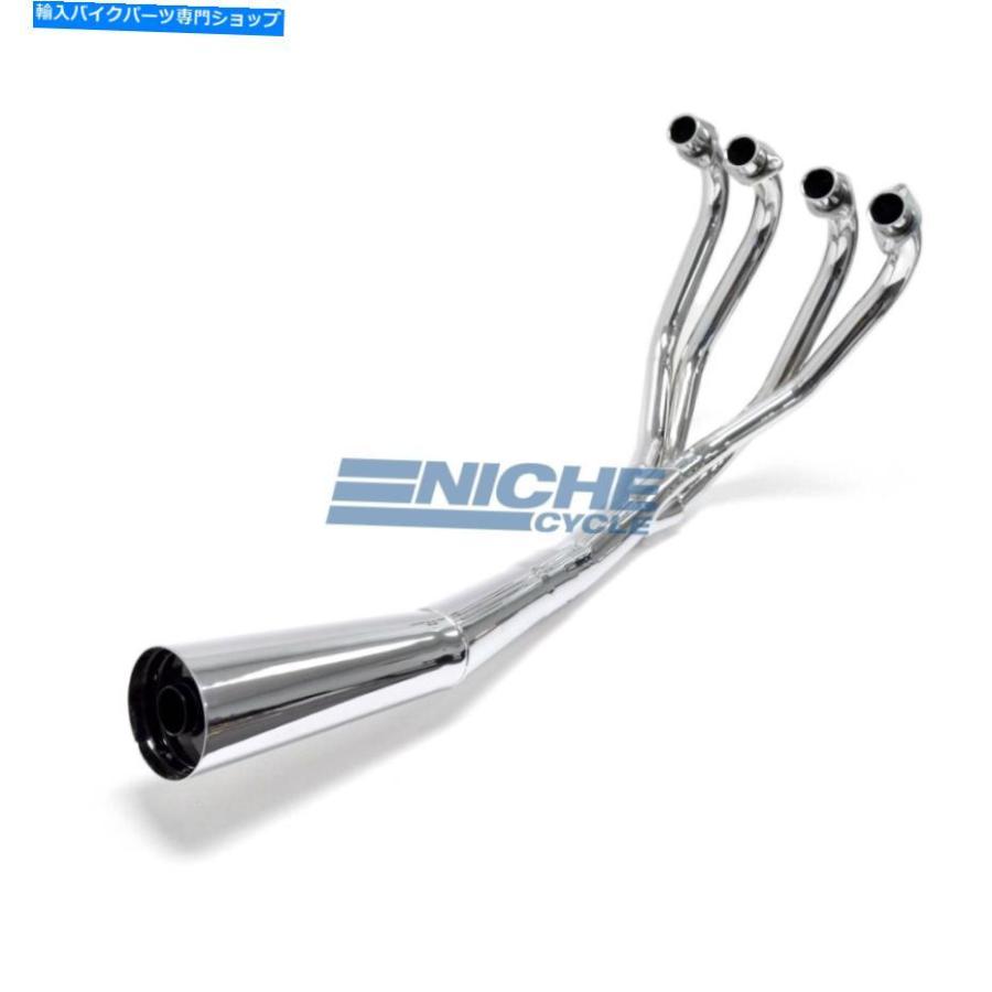 クロームパーツ スズキGS1000 78-80 MAC 4-IN-1クロムメガホン排気システム Suzuki GS1000 78-80 MAC 4-Into-1 Chrome Megaphone Exhaust System