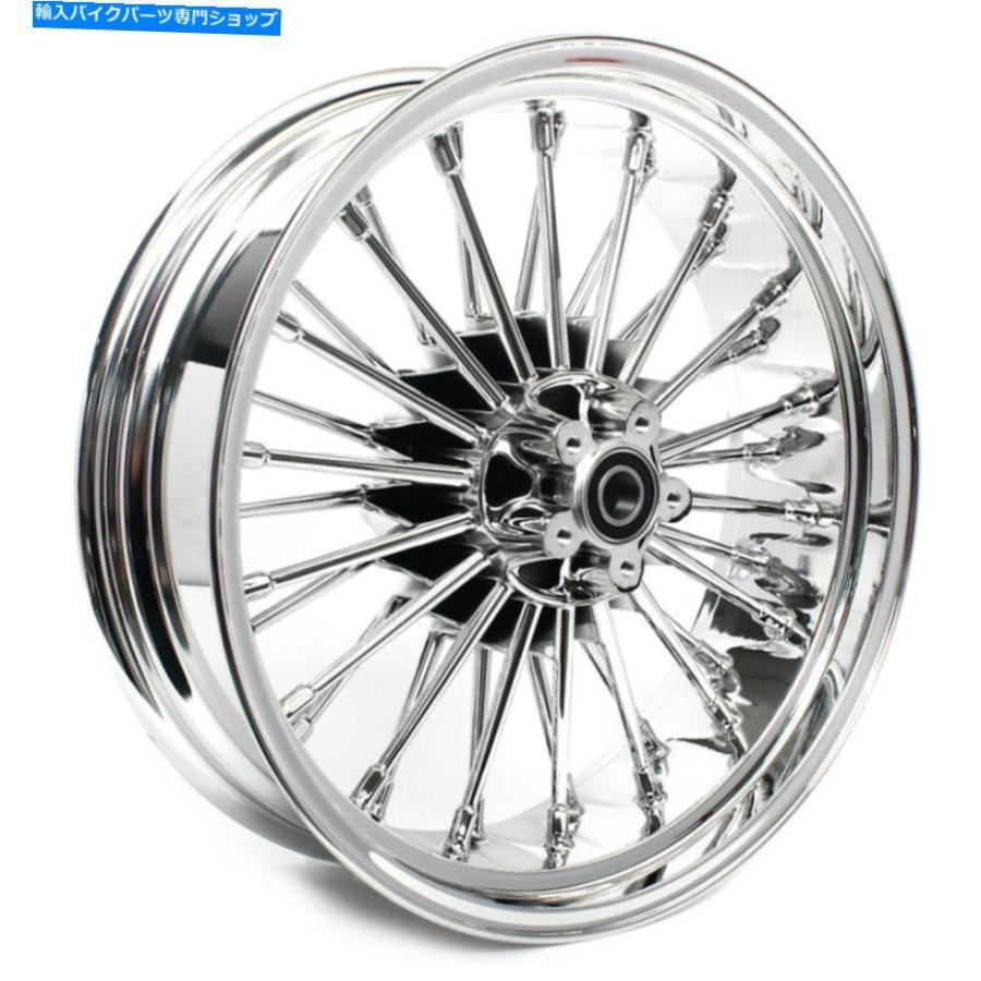 クロームパーツ Harley Dyna Street Bob Softail Fatboyのためのクロム太ったスポークリアホイールリム18x5.5 Chrome Fat Spoke Rear Wheel Rim 18x5.