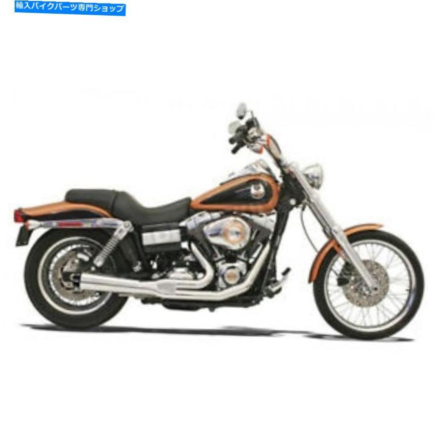 クロームパーツ Bassani Chrome Road Rage 2-to-1ショートメガホン排気 - 13312R（CAへの船なし） Bassani Chrome Road Rage 2-to-1 Short Megaphone