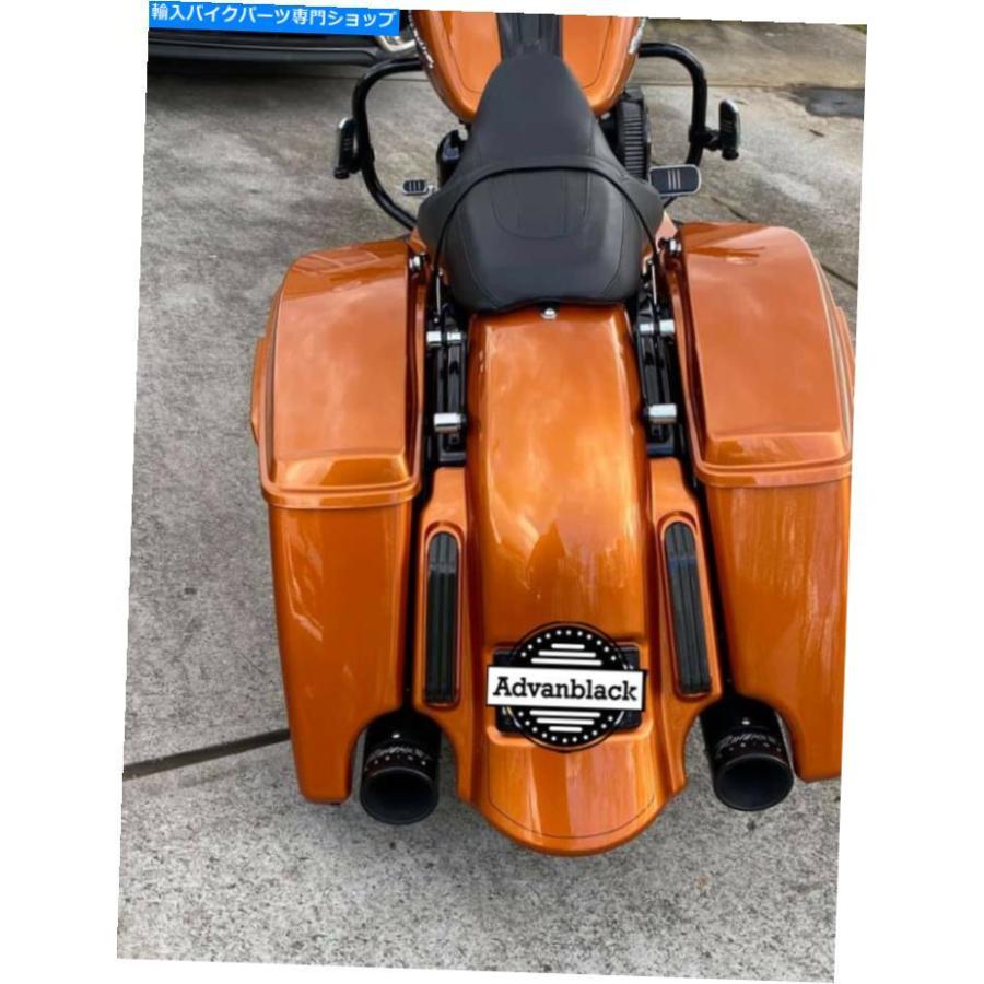 クロームパーツ アンバーウイスキー支配者ストレッチリアフェンダーフィットピンストライプ14+ハーレーツーリング Amber Whiskey Dominator Stretched