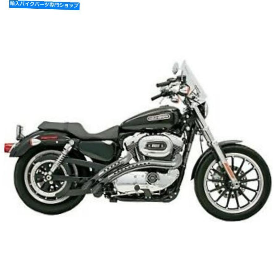 クロームパーツ バッサニ放射状の掃除業者の排気システム黒w /クロム熱シールド86-03 XL Bassani Radial Sweepers Exhaust System Black w/Chrome Hea