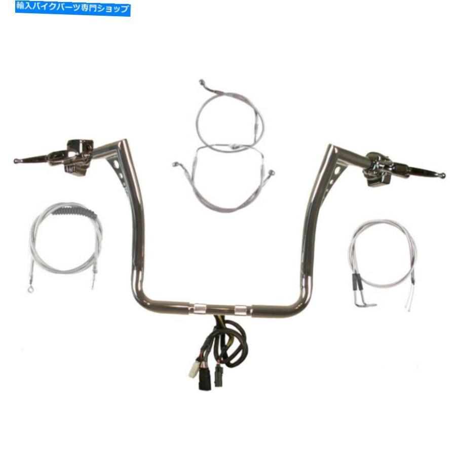 クロームパーツ 1 1/4 "Chrome 15" Z Bar Apeハンガーキット1996-2006ハーレー・エレクトラグライドW /クルーズ 1 1/4" Chrome 15" Z Bar Ape Hanger