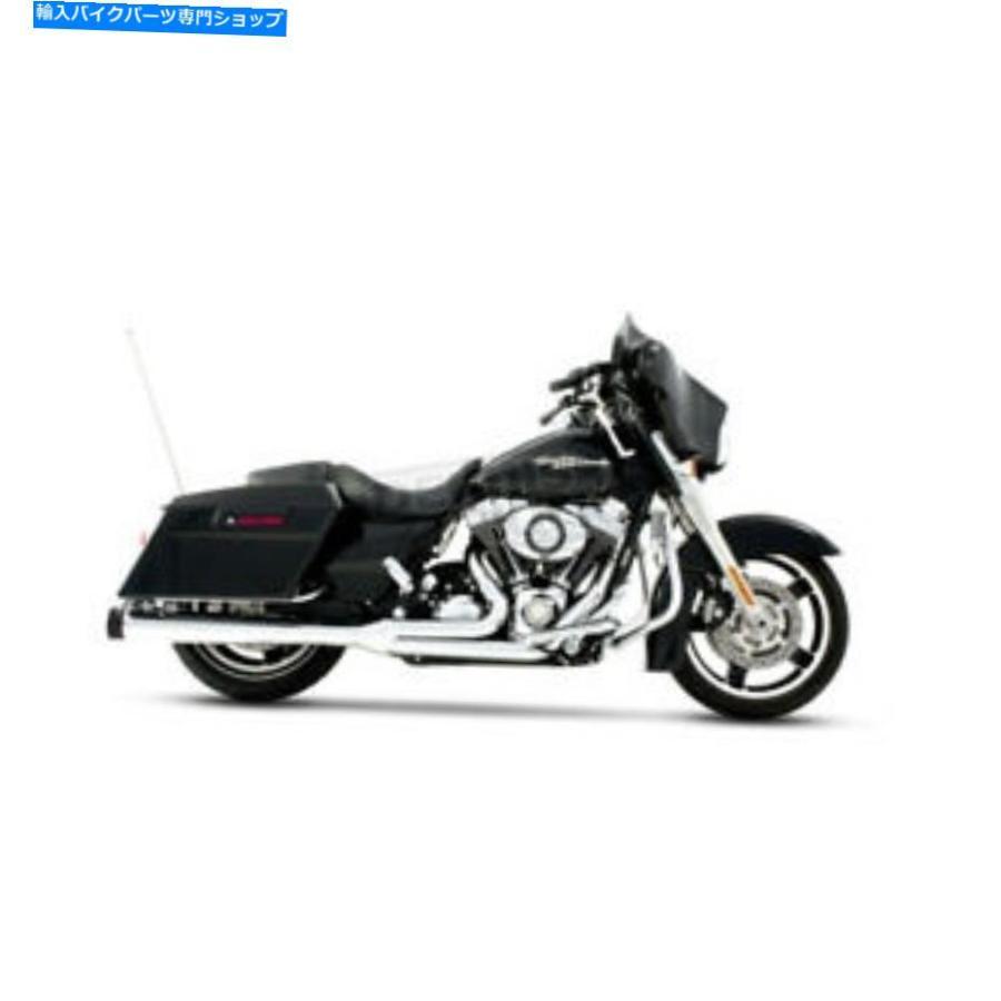 クローム部分品 Rinehart Chrome 2への1取り合わせW / Black End Cap - 200-0100（CAへの船なし） Rinehart Chrome 2 into 1 System w/Black End Cap - フレーム-バイク