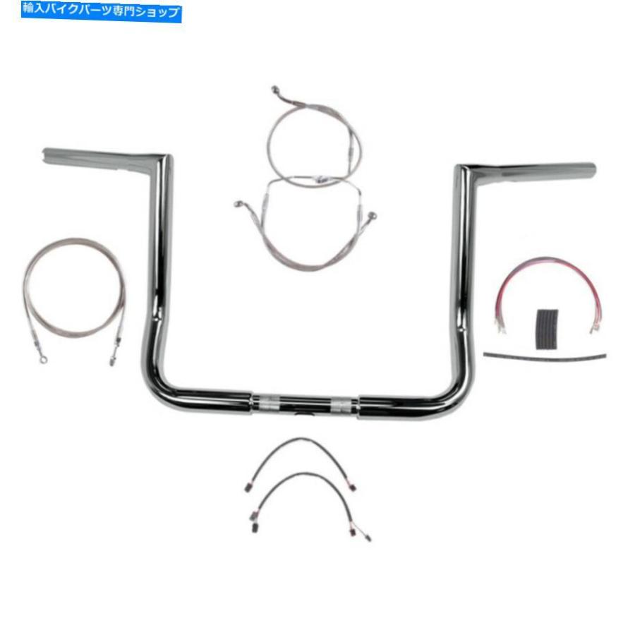 クロームパーツ 1 1/4 "Chrome 12" Twin Peaks Ape Bar Kit 2014-2015ハーレーストリートグライドなしABS 1 1/4" Chrome 12" Twin Peaks Ape Bar Kit