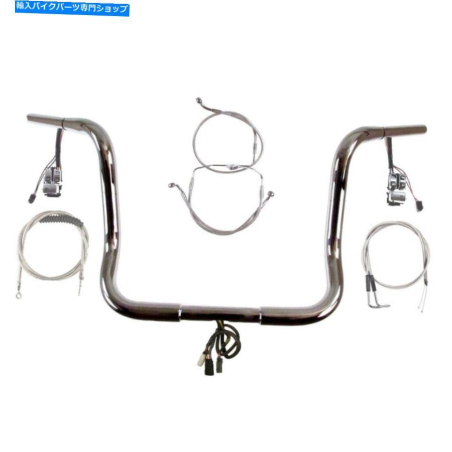 クロームパーツ 1 1/4 \"Chrome 14\" Prewreadハンドルバーキット1996-2006ハーレー - ダビッドソンウルトラクラシック 1 1/4\" Chrome 14\" Prewired Han