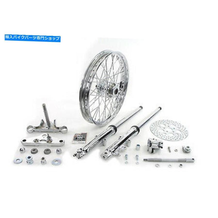 クロームパーツ Chromeスライダーと41mmフォークアセンブリ21 \"ホイールフィットハーレー - ダビッドソン 41mm Fork Assembly with Chrome Sliders 21